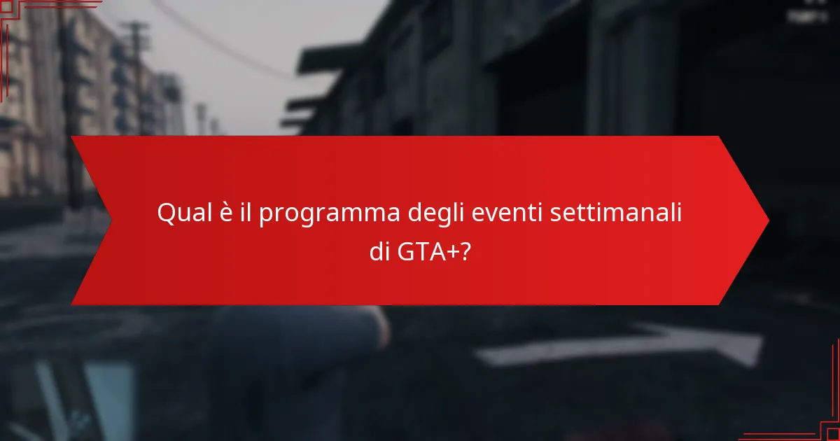 Come si confrontano gli eventi settimanali di GTA+ con altri eventi di abbonamento ai giochi?